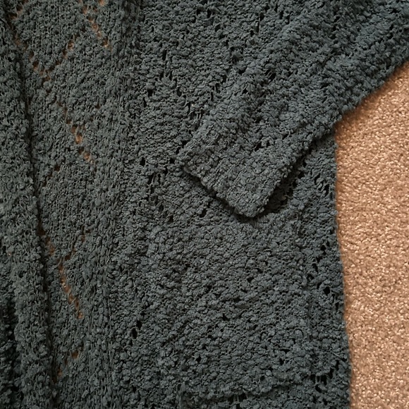 Cozy Knit Women’s Sweater - Teal - Picture 2 of 4